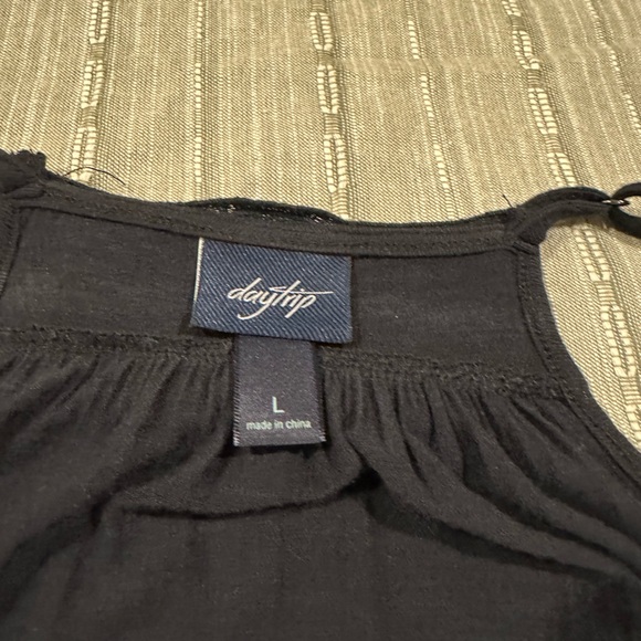 Daytrip Black Surplice Camisole with Lace Detail - Picture 6 of 10
